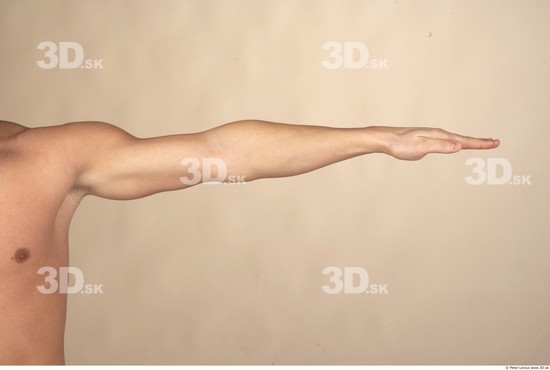 Arm Whole Body Man Nude Muscular Studio photo references