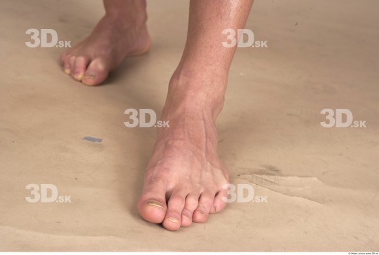 Foot Whole Body Man Nude Muscular Studio photo references