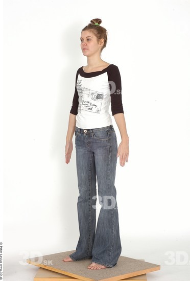 Whole Body Woman Casual Slim Studio photo references