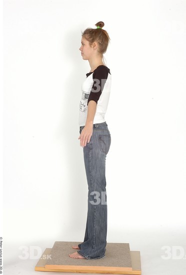 Whole Body Woman Casual Slim Studio photo references