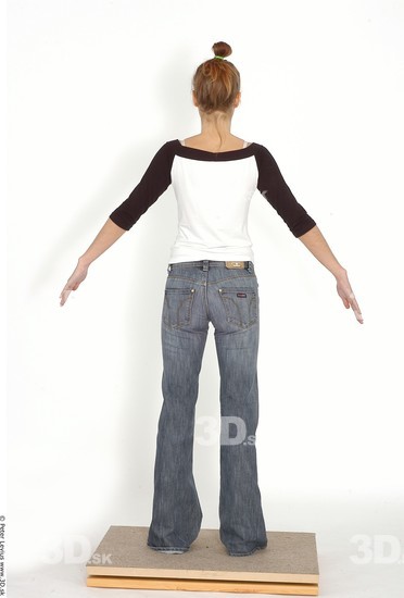 Whole Body Woman Casual Slim Studio photo references