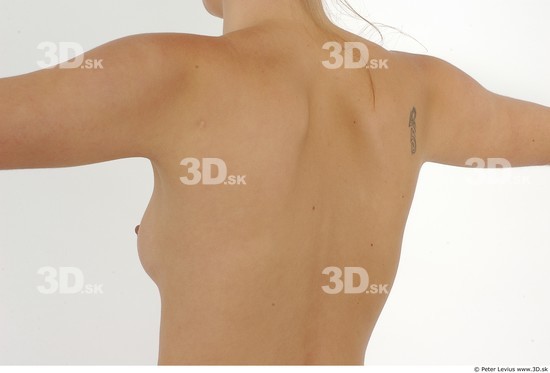 Whole Body Back Woman Nude Slim Studio photo references