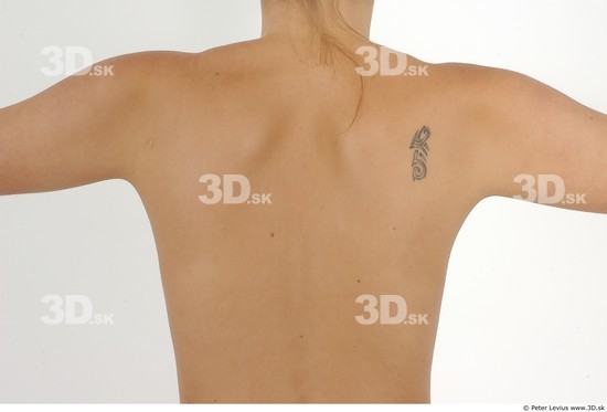 Whole Body Back Woman Tattoo Nude Slim Studio photo references