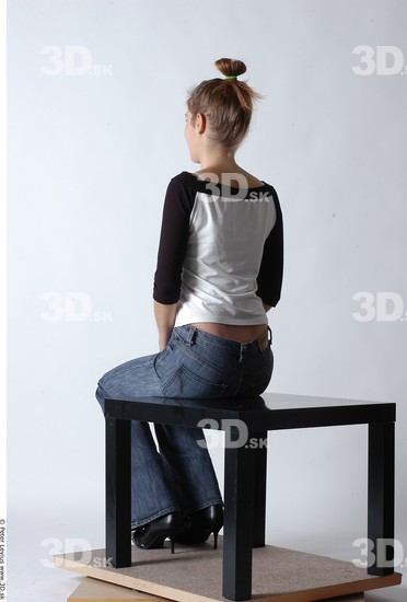 Whole Body Woman Artistic poses White Casual Slim