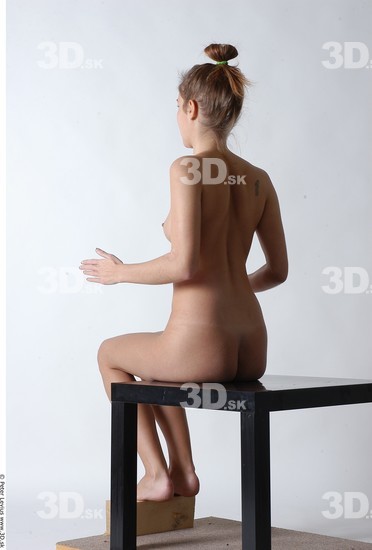 Whole Body Woman Artistic poses White Nude Slim