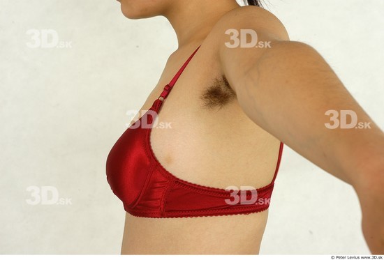 Chest Whole Body Woman Asian Underwear Slim Studio photo references