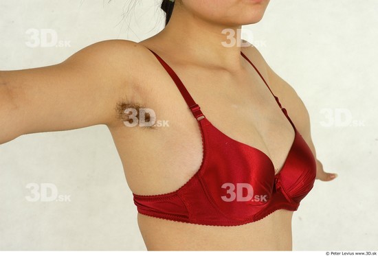 Chest Whole Body Woman Asian Underwear Slim Studio photo references