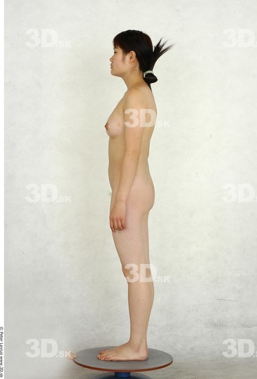 Whole Body Woman Asian Nude Slim Studio photo references