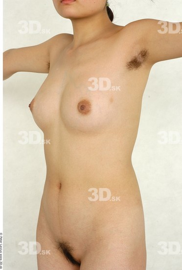 Upper Body Whole Body Woman Asian Nude Slim Studio photo references