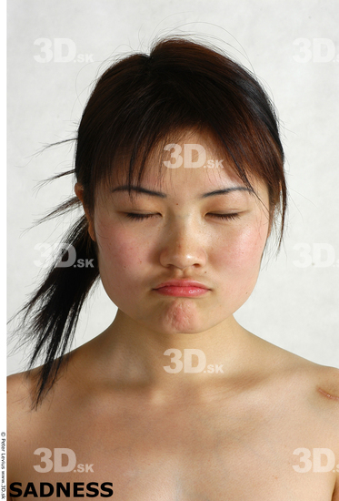 Face Whole Body Phonemes Emotions Woman Asian Nude Slim Studio photo references