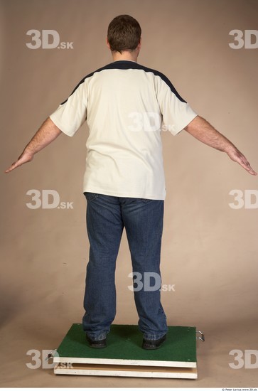 Whole Body Man Casual Overweight Studio photo references