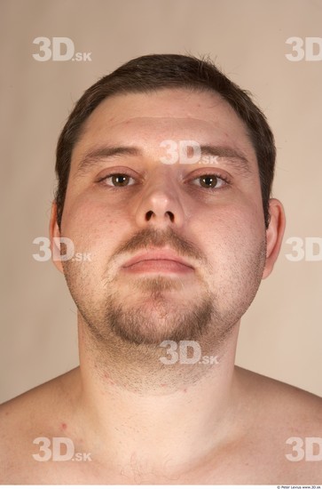 Whole Body Head Man Overweight Studio photo references