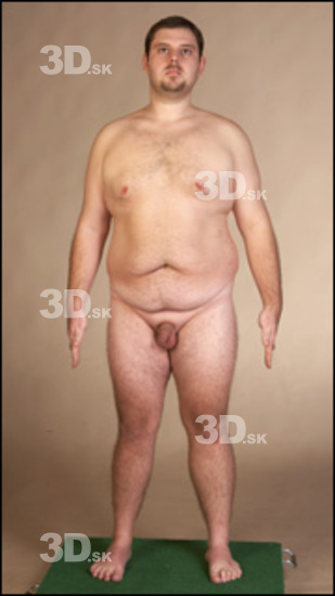 Whole Body Man Overweight Studio photo references