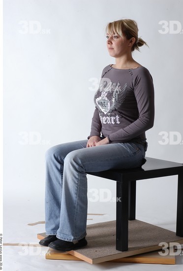 Whole Body Woman Artistic poses Casual Average Studio photo references