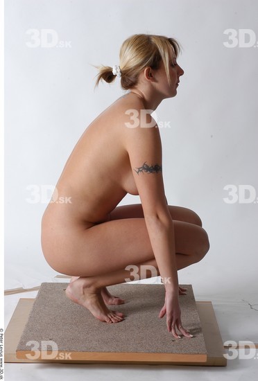 Whole Body Woman Tattoo Nude Average Studio photo references