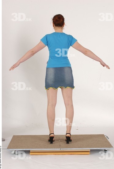 Whole Body Woman T poses Casual Average Chubby Studio photo references