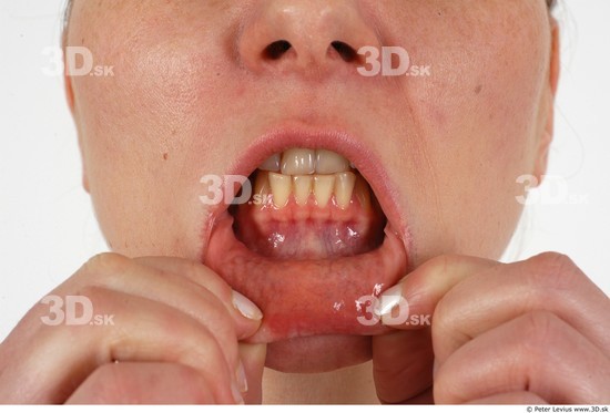 Whole Body Teeth Woman Average Chubby Studio photo references