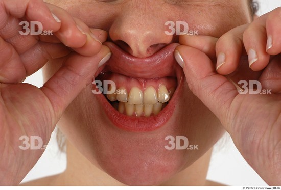 Whole Body Teeth Woman Average Chubby Studio photo references