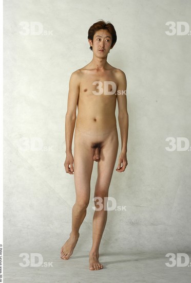 Whole Body Man Animation references Asian Nude Slim Studio photo references