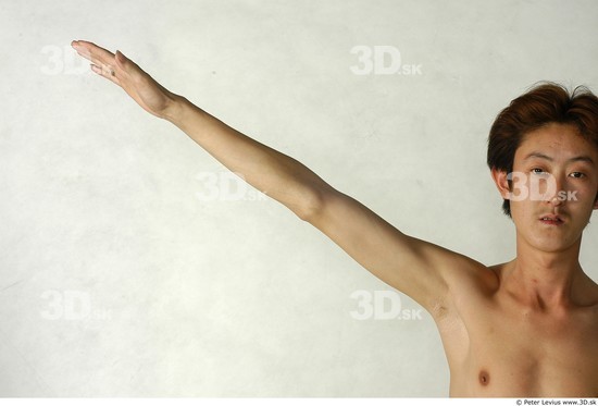 Arm Whole Body Man Animation references Asian Nude Slim Studio photo references