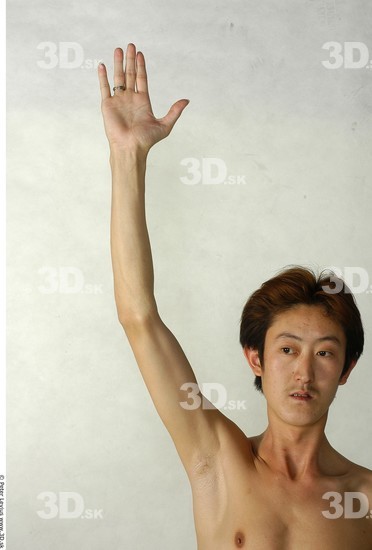 Arm Whole Body Man Animation references Asian Nude Slim Studio photo references