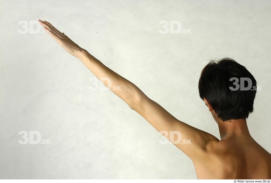 Arm Whole Body Man Animation references Asian Nude Slim Studio photo references