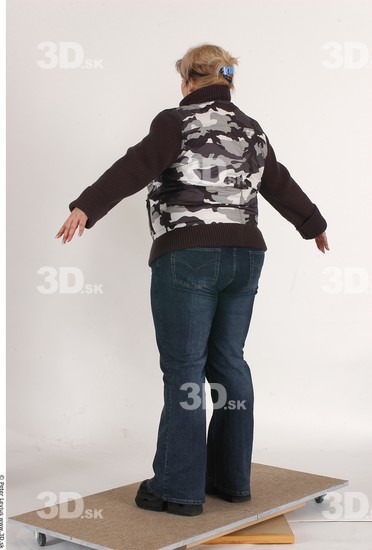 Whole Body Woman Casual Overweight Studio photo references