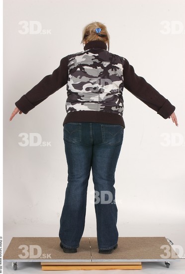 Whole Body Woman Casual Overweight Studio photo references