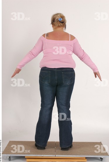 Whole Body Woman Casual Overweight Studio photo references