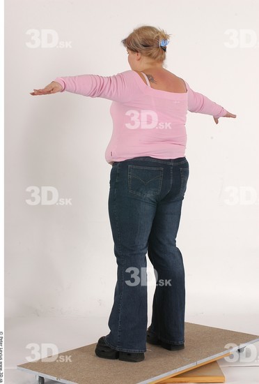 Whole Body Woman T poses Casual Overweight Studio photo references