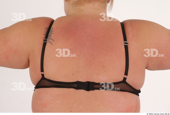 Whole Body Back Woman Underwear Overweight Studio photo references