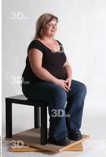 Whole Body Woman Artistic poses White Casual Overweight