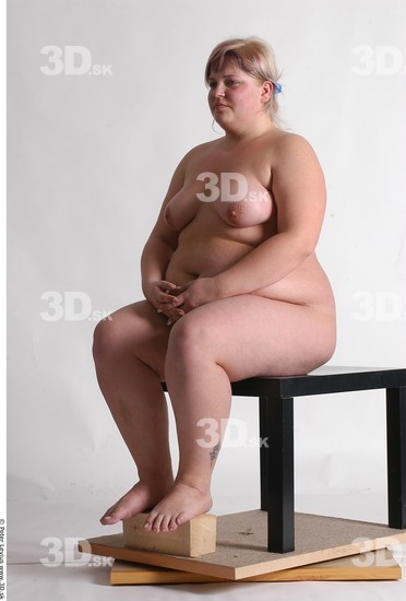 Whole Body Woman Artistic poses White Nude Overweight