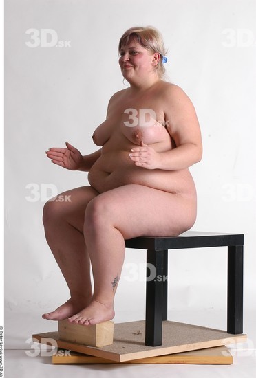 Whole Body Woman Artistic poses White Nude Overweight