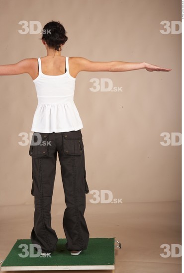 Whole Body Woman T poses Casual Slim Studio photo references