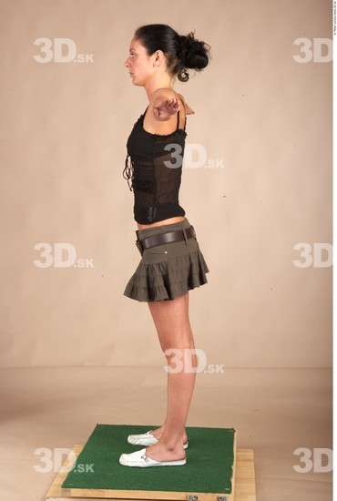 Whole Body Woman T poses Casual Slim Studio photo references