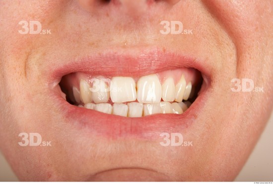 Whole Body Teeth Woman Slim Studio photo references