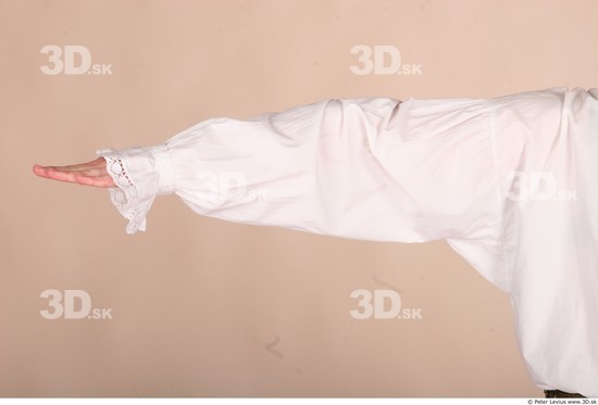 Whole Body Woman T poses White Historical Slim Costume photo references