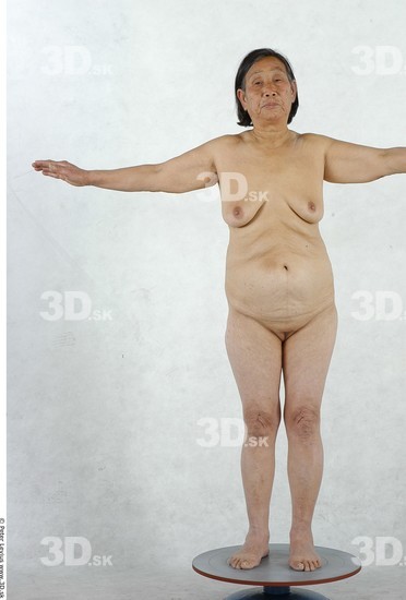 and more Whole Body Woman T poses Asian Nude Chubby Studio photo references