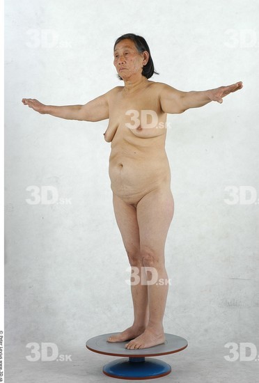 and more Whole Body Woman T poses Asian Nude Chubby Studio photo references