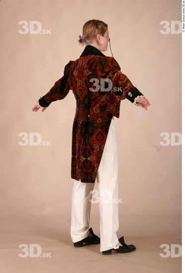 Whole Body Woman White Historical Slim Costume photo references