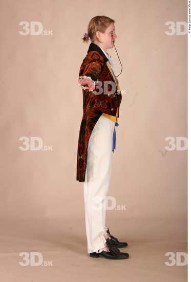 Whole Body Woman White Historical Slim Costume photo references