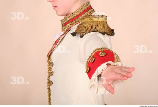 Whole Body Woman White Historical Slim Costume photo references