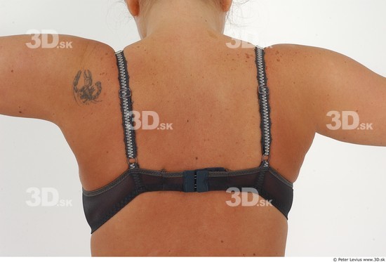 Back Woman White Tattoo Underwear Average