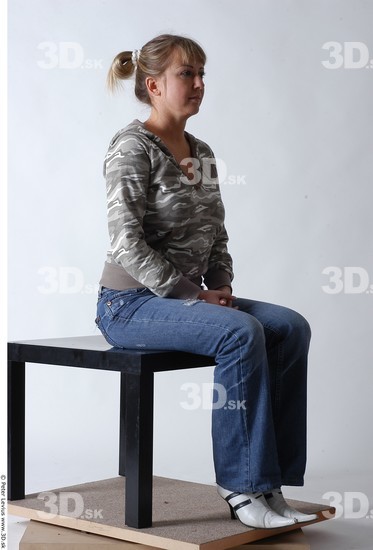 Whole Body Woman Artistic poses White Casual Average