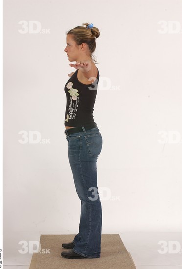 Whole Body Woman T poses Piercing Casual Underwear Shoes Slim Average Studio photo references