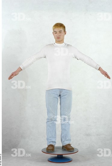 Whole Body Man Asian Slim Male Studio Poses