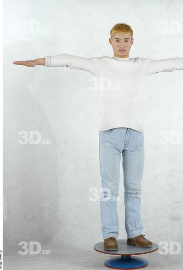 Whole Body Man Asian Slim Male Studio Poses