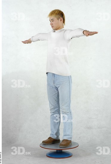 Whole Body Man Asian Slim Male Studio Poses