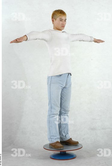 Whole Body Man Asian Slim Male Studio Poses